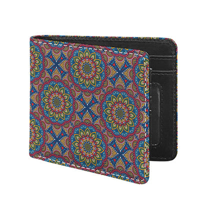 Colorful Bohemian Mandala Pattern Print Bifold Wallet