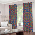 Colorful Bohemian Mandala Pattern Print Dimout Grommet Curtains