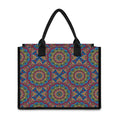 Colorful Bohemian Mandala Pattern Print Canvas Tote Bag
