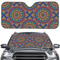 Colorful Bohemian Mandala Pattern Print Car Windshield Sun Shade