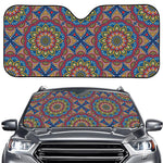 Colorful Bohemian Mandala Pattern Print Car Windshield Sun Shade
