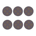 Colorful Bohemian Mandala Pattern Print Coaster Set