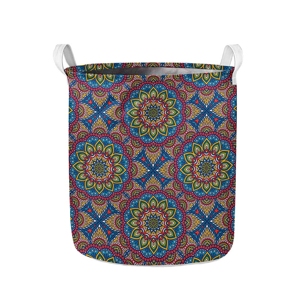 Colorful Bohemian Mandala Pattern Print Collapsible Laundry Basket