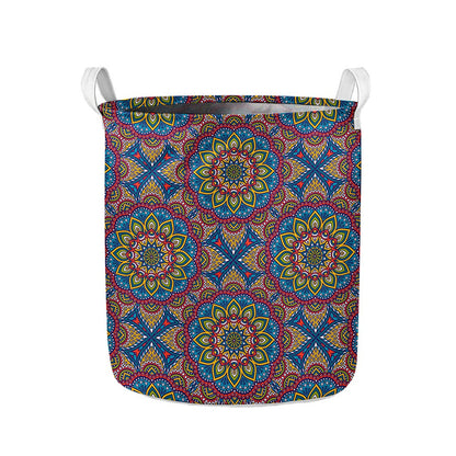 Colorful Bohemian Mandala Pattern Print Collapsible Laundry Basket