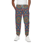 Colorful Bohemian Mandala Pattern Print Cotton Pants
