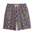 Colorful Bohemian Mandala Pattern Print Cotton Shorts