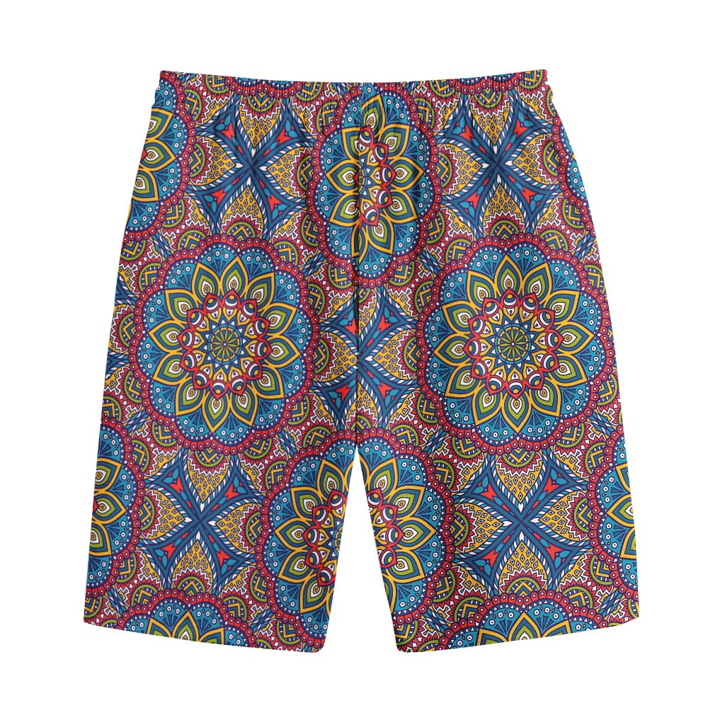 Colorful Bohemian Mandala Pattern Print Cotton Shorts
