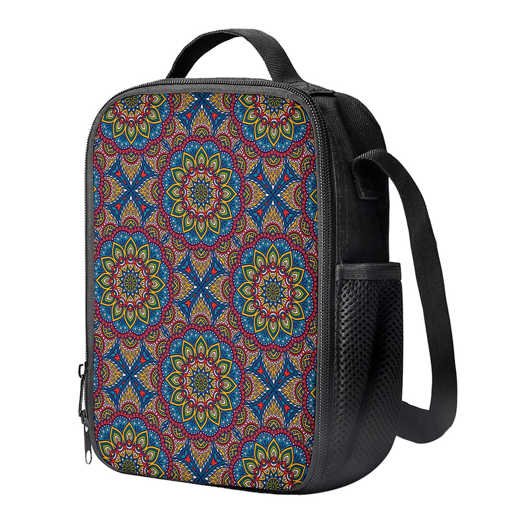 Colorful Bohemian Mandala Pattern Print Crossbody Lunch Bag