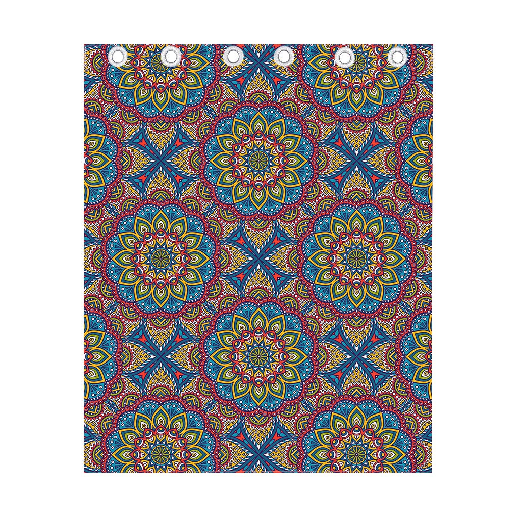 Colorful Bohemian Mandala Pattern Print Curtain
