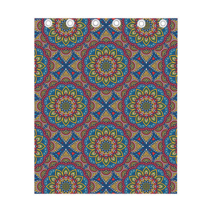 Colorful Bohemian Mandala Pattern Print Curtain
