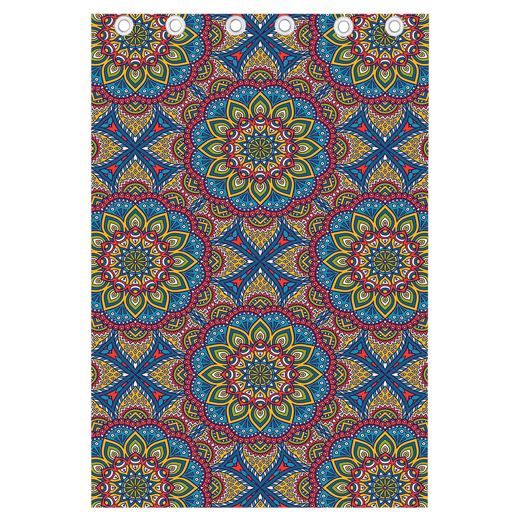 Colorful Bohemian Mandala Pattern Print Curtain