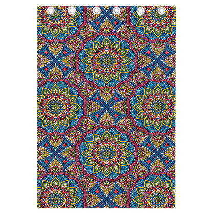 Colorful Bohemian Mandala Pattern Print Curtain