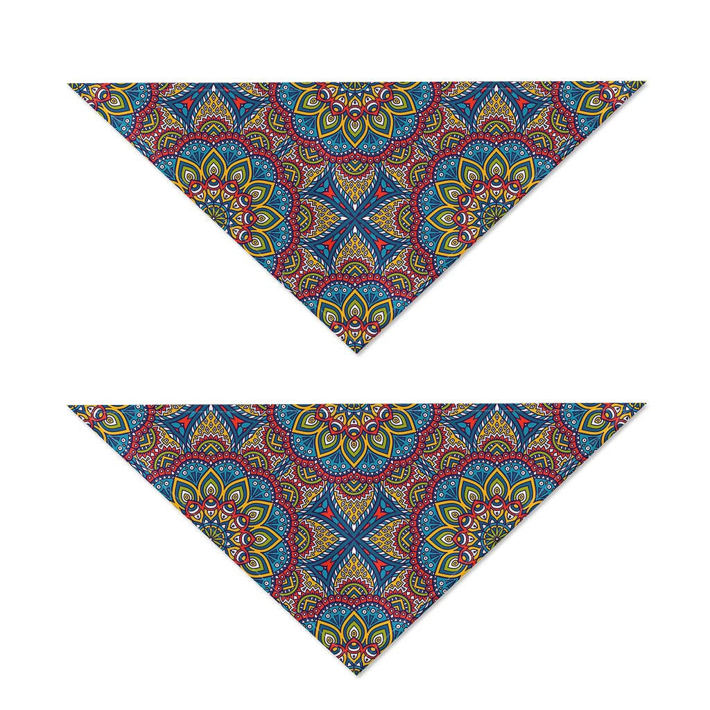 Colorful Bohemian Mandala Pattern Print Dog Bandana