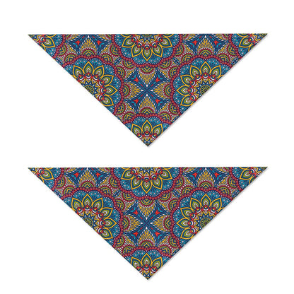 Colorful Bohemian Mandala Pattern Print Dog Bandana