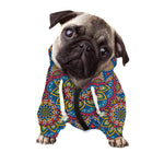 Colorful Bohemian Mandala Pattern Print Dog Zip Up Hoodie