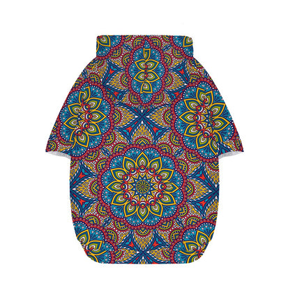 Colorful Bohemian Mandala Pattern Print Dog Zip Up Hoodie