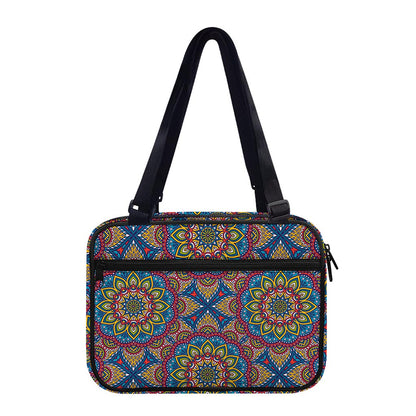 Colorful Bohemian Mandala Pattern Print Double Strap Bible Bag