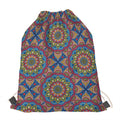 Colorful Bohemian Mandala Pattern Print Drawstring Bag