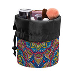 Colorful Bohemian Mandala Pattern Print Drawstring Makeup Bag