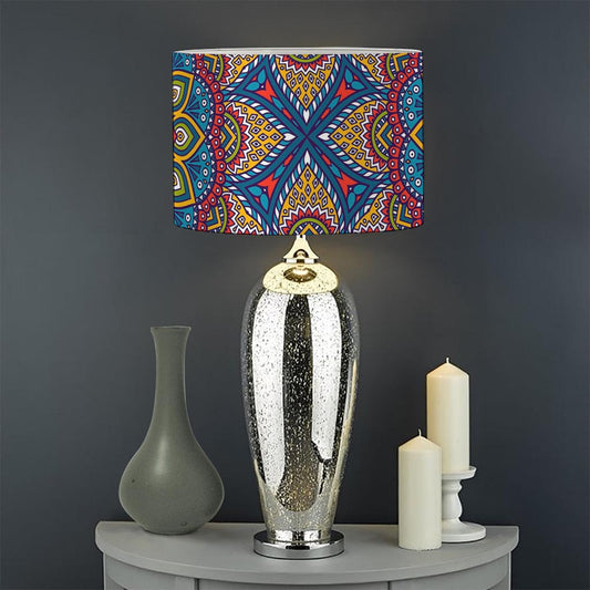 Colorful Bohemian Mandala Pattern Print Drum Lamp Shade