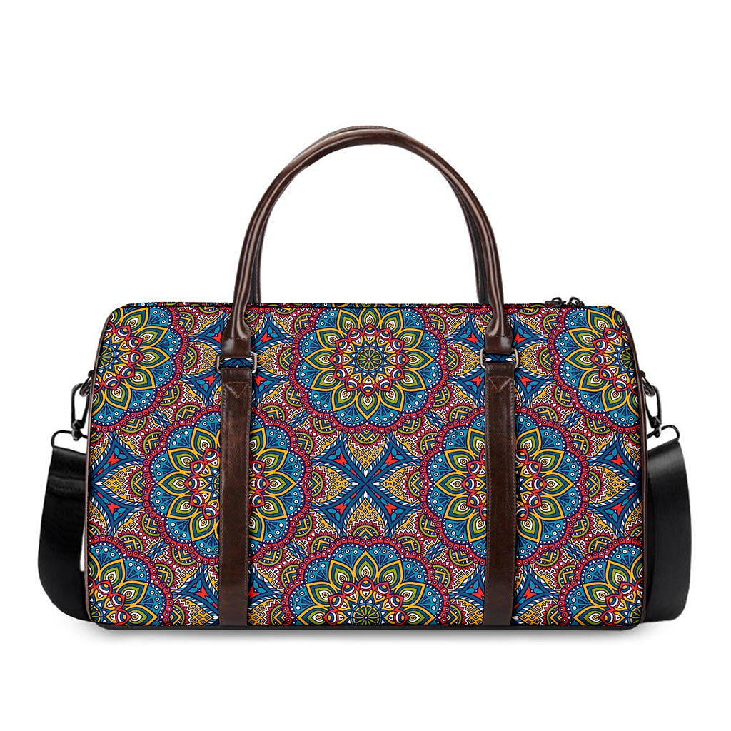 Colorful Bohemian Mandala Pattern Print Duffle Bag