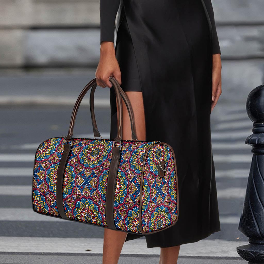 Colorful Bohemian Mandala Pattern Print Duffle Bag