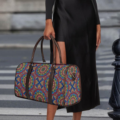 Colorful Bohemian Mandala Pattern Print Duffle Bag