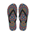 Colorful Bohemian Mandala Pattern Print Flip Flops