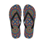 Colorful Bohemian Mandala Pattern Print Flip Flops