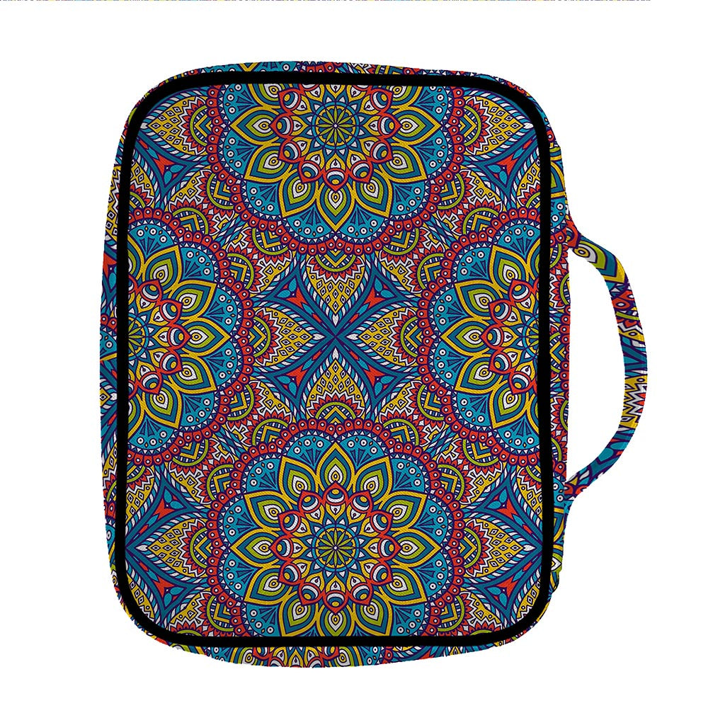 Colorful Bohemian Mandala Pattern Print Front Pocket Bible Bag
