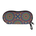 Colorful Bohemian Mandala Pattern Print Glasses Case