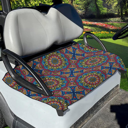 Colorful Bohemian Mandala Pattern Print Golf Cart Seat Cover
