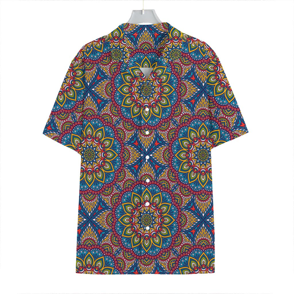 Colorful Bohemian Mandala Pattern Print Hawaiian Shirt
