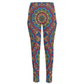 Colorful Bohemian Mandala Pattern Print High-Waisted Pocket Leggings
