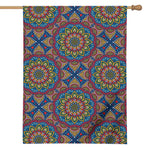 Colorful Bohemian Mandala Pattern Print House Flag