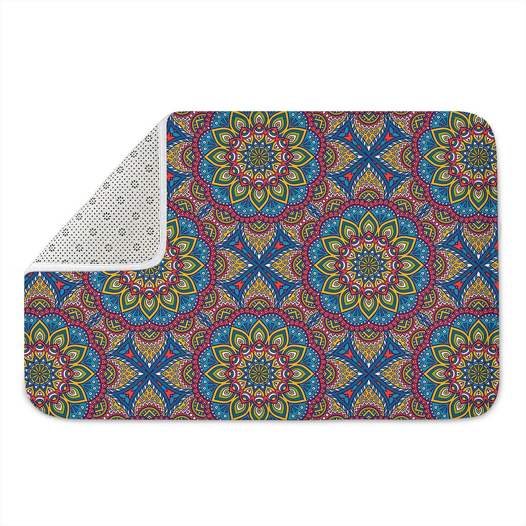 Colorful Bohemian Mandala Pattern Print Indoor Door Mat
