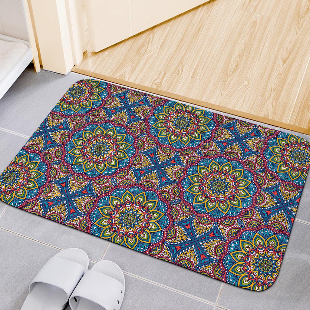Colorful Bohemian Mandala Pattern Print Indoor Door Mat