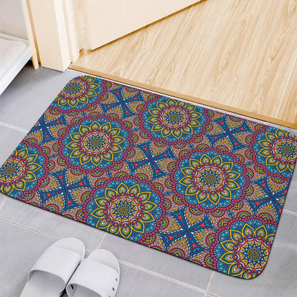 Colorful Bohemian Mandala Pattern Print Indoor Door Mat