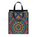 Colorful Bohemian Mandala Pattern Print Insulated Lunch Tote