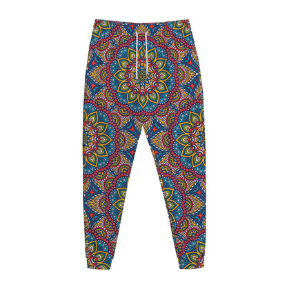 Colorful Bohemian Mandala Pattern Print Jogger Pants