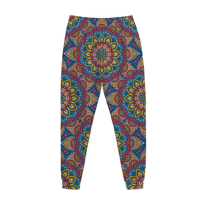 Colorful Bohemian Mandala Pattern Print Jogger Pants