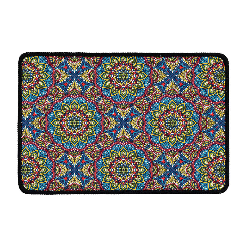 Colorful Bohemian Mandala Pattern Print Kitchen Mat