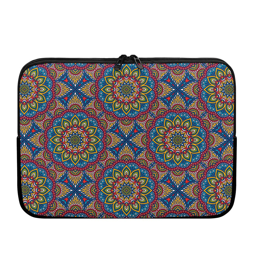 Colorful Bohemian Mandala Pattern Print Laptop Sleeve