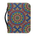 Colorful Bohemian Mandala Pattern Print Leather Bible Cover
