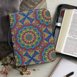 Colorful Bohemian Mandala Pattern Print Leather Bible Cover