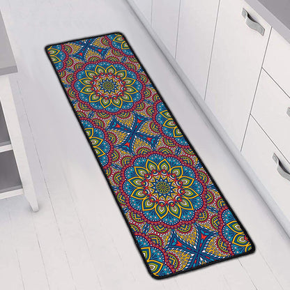 Colorful Bohemian Mandala Pattern Print Long Kitchen Mat