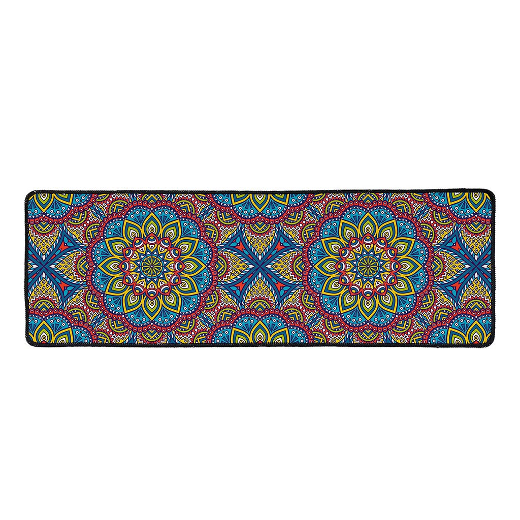 Colorful Bohemian Mandala Pattern Print Long Kitchen Mat