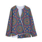 Colorful Bohemian Mandala Pattern Print Long Sleeve Short Coat