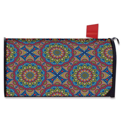 Colorful Bohemian Mandala Pattern Print Mailbox Cover