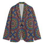 Colorful Bohemian Mandala Pattern Print Men's Blazer